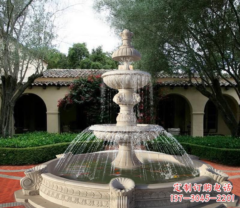 合肥绚丽的喷泉石雕塑