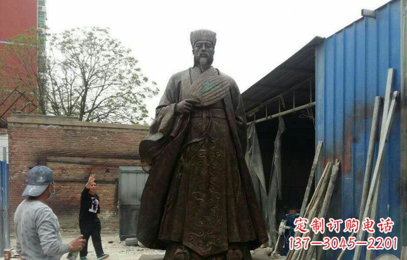 合肥典雅大型立式诸葛亮铜雕
