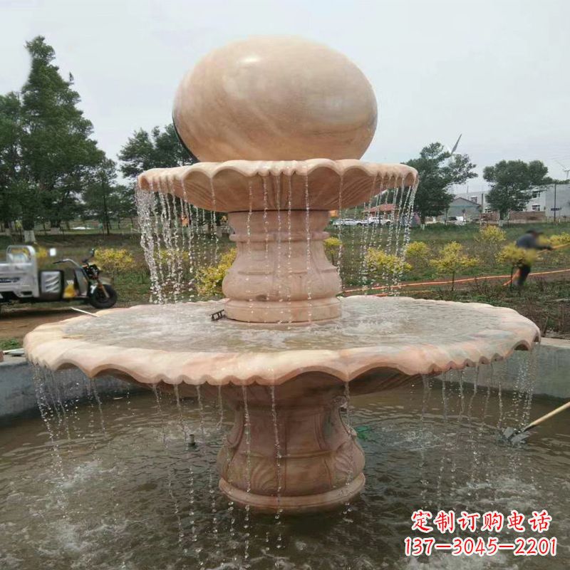 合肥精美石材风水球雕塑