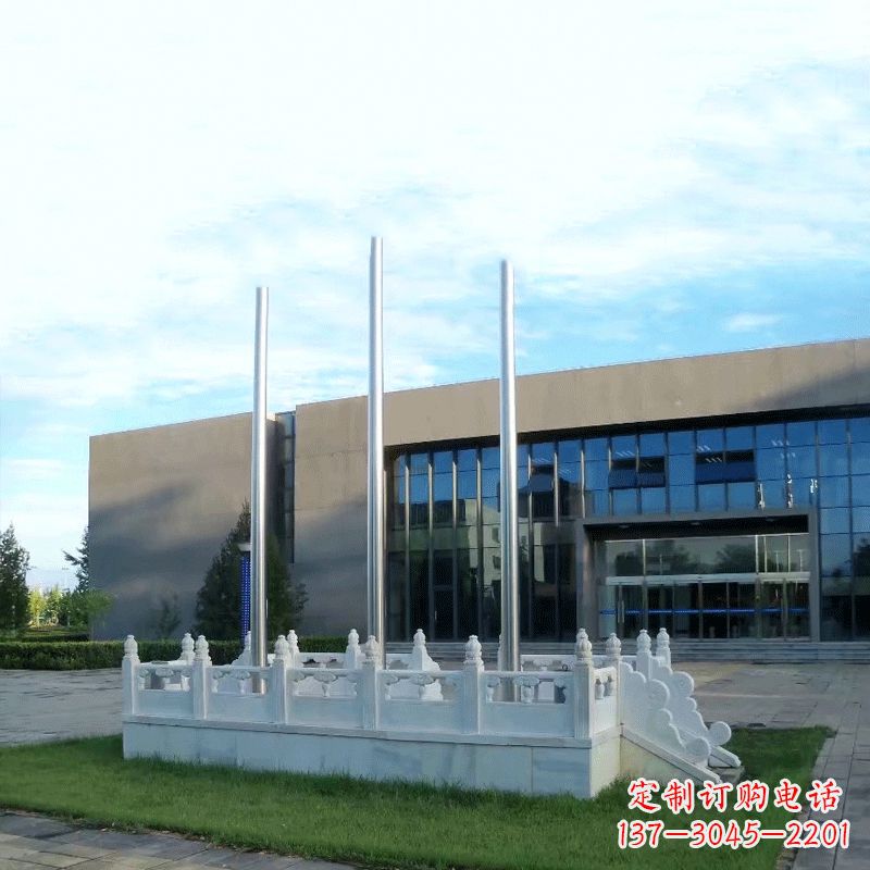 合肥精美石雕升旗台雕塑
