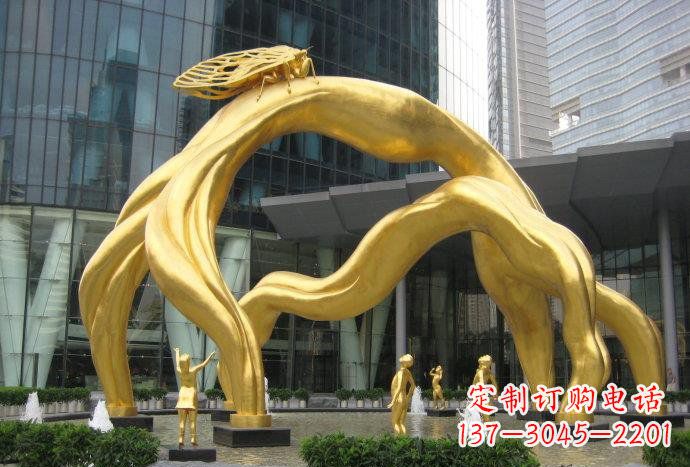 合肥大型树枝铜雕艺术景观
