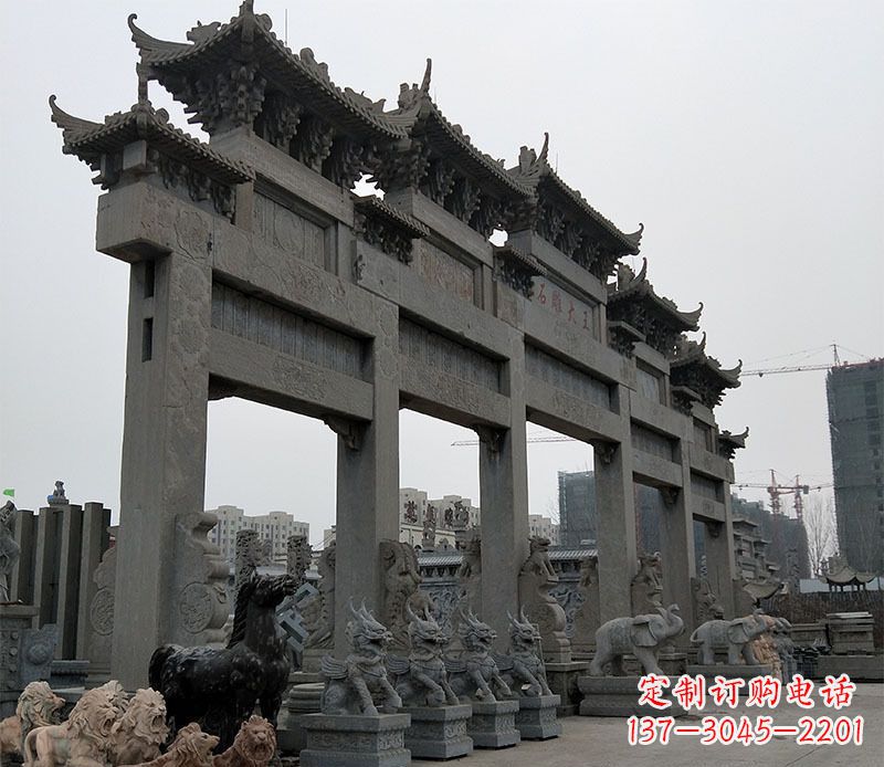 合肥精美仿古牌坊石雕