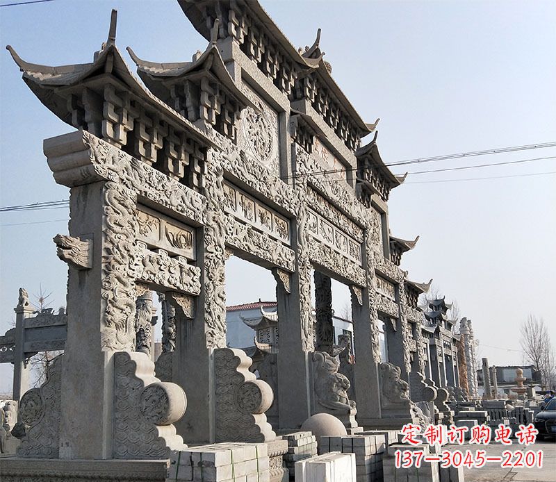 合肥中国古典牌坊石雕定制