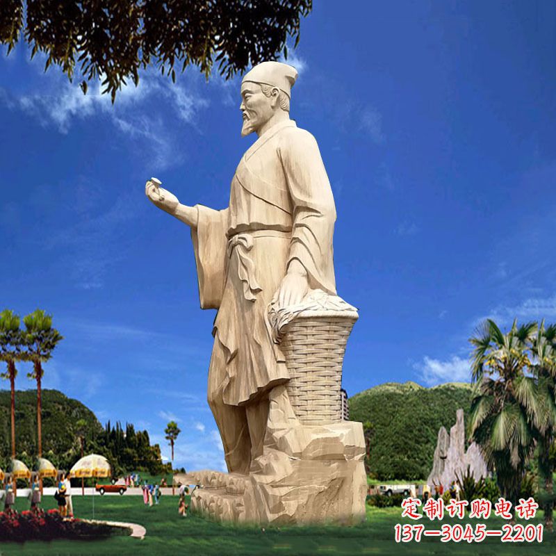 合肥传承万古神医药圣李时珍精美石雕像