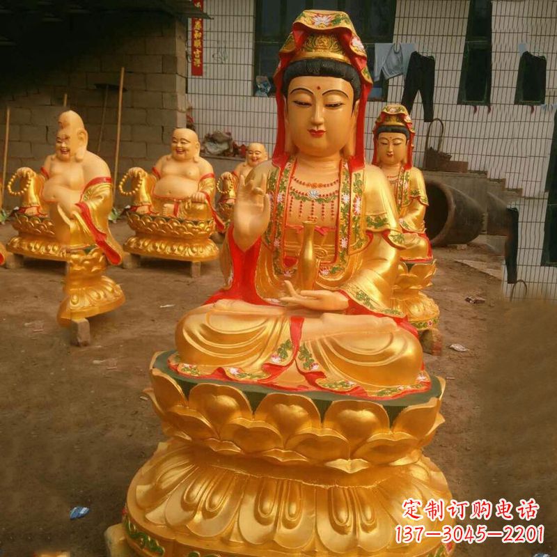 合肥完美体现观音神性的铸铜观音雕塑