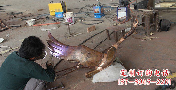 合肥大雁公园动物铜雕