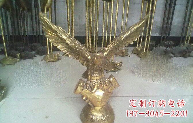 合肥大展宏图老鹰铜雕展现雄鹰的威严和气势