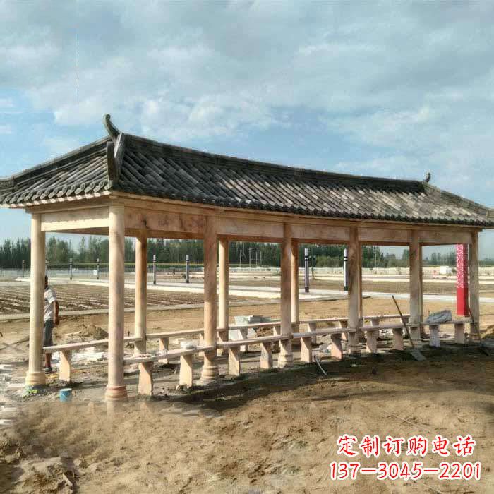 合肥华丽精美的瓦石长廊雕塑
