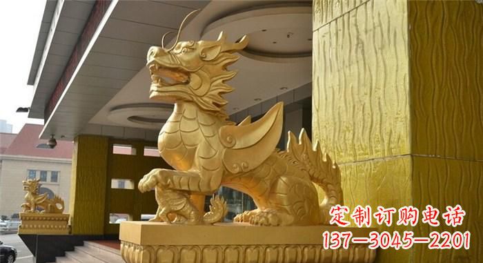 合肥精美麒麟铜雕,展现神秘之美