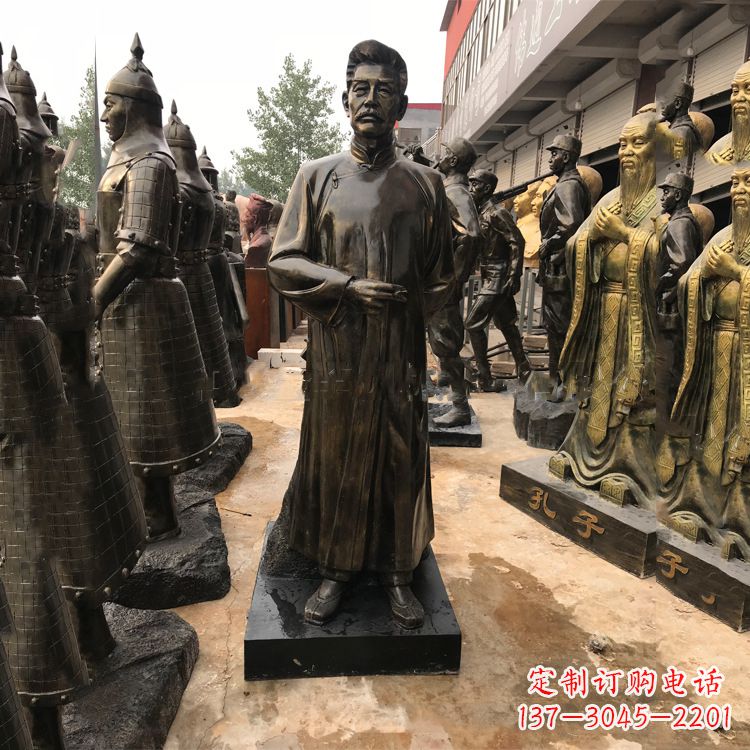 合肥经典人物鲁迅大师仿铜雕塑