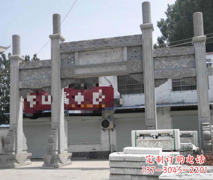 合肥领雕塑 | 专业定制道路大理石牌坊雕塑