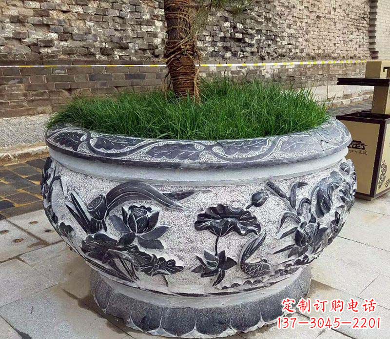 合肥道路景观花盆石雕