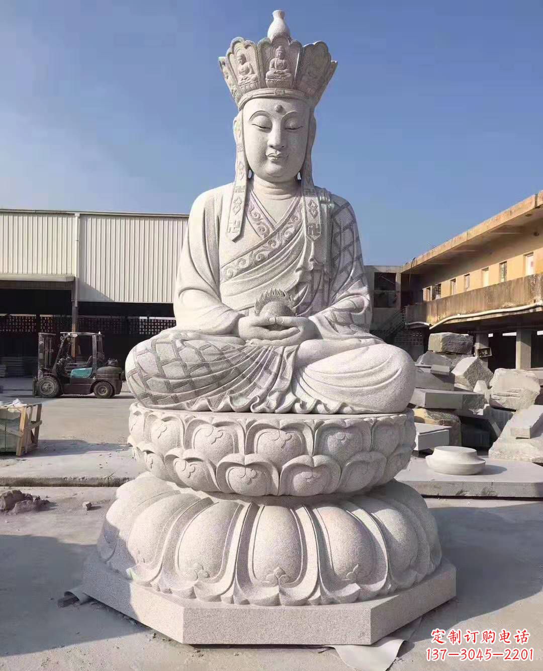 合肥精美雕塑——地藏王石雕佛像摆件