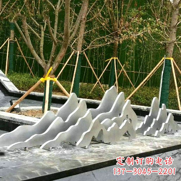 合肥高品质室外不锈钢假山雕塑
