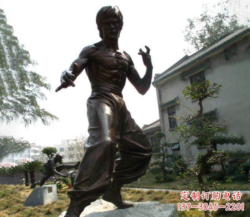合肥传奇人物李小龙铜雕