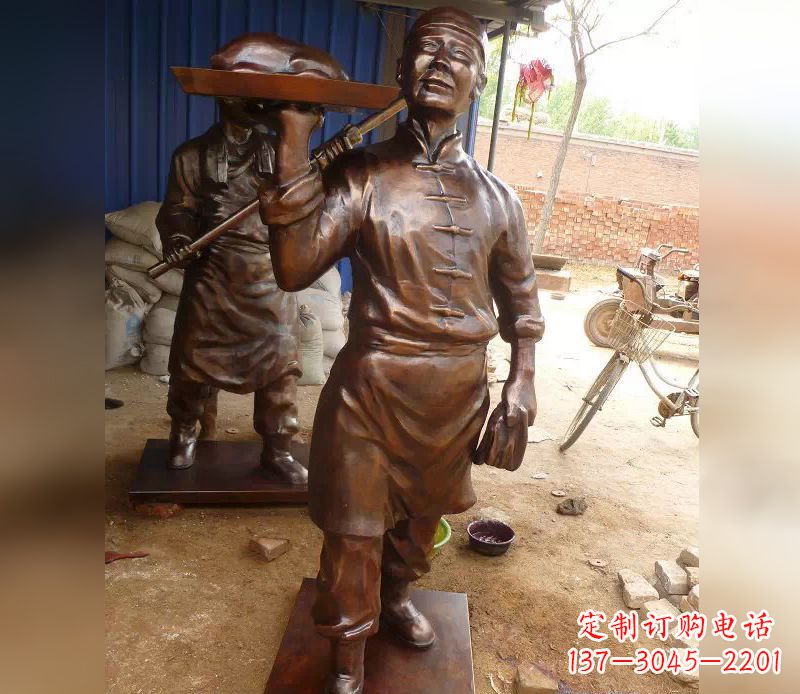 合肥店小二铜雕,精美绝伦,永传佳话