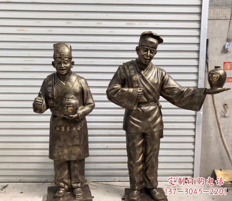 合肥店小二铜雕古风系列