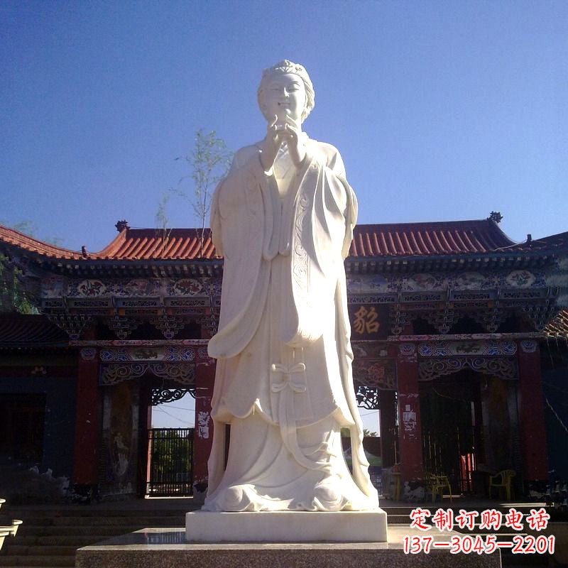 合肥以貂蝉为灵感的汉白玉石雕像
