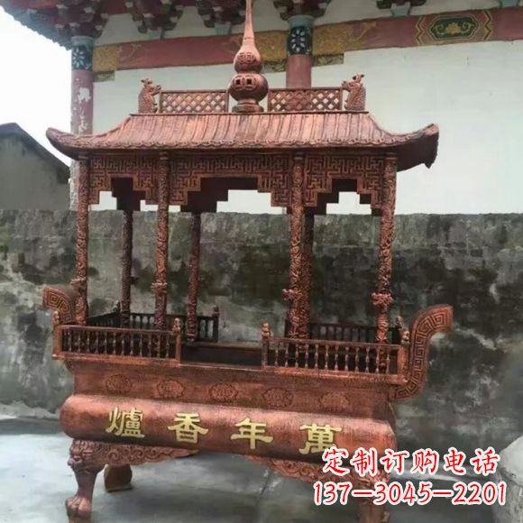 合肥雕刻蝙蝠铜香炉