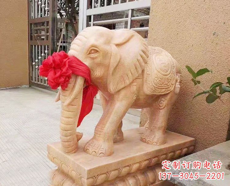 合肥精心雕刻大象石雕