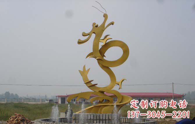 合肥不锈钢龙雕塑,激发热血活力