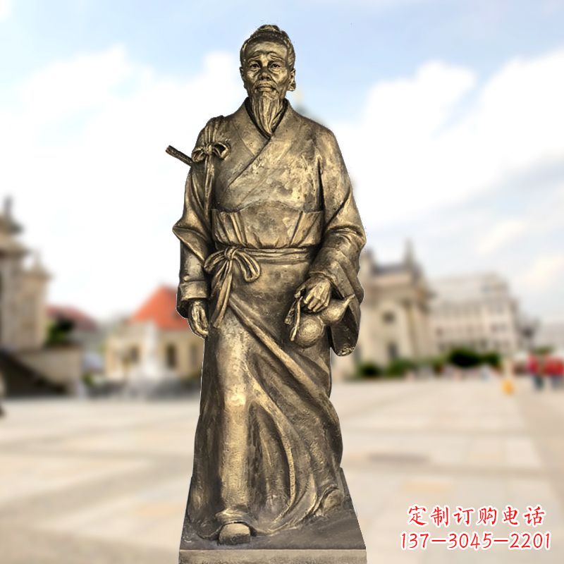 合肥东汉末年著名医学家华佗仿铜雕塑