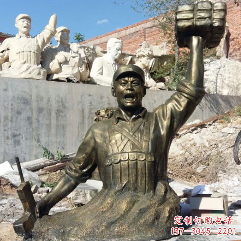 合肥董存瑞仿铜头像雕塑