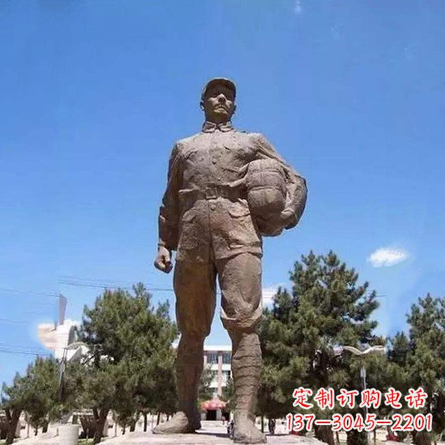 合肥董存瑞石雕像-景区园林英雄人物景观雕塑