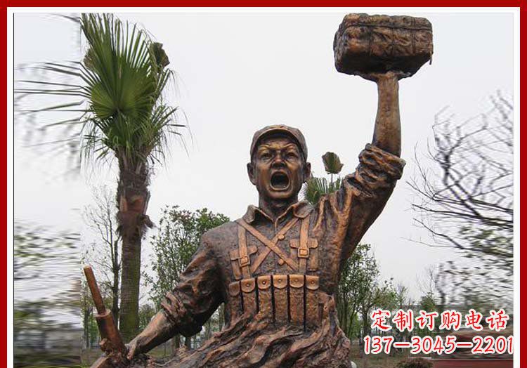 合肥董存瑞英雄模范铜雕