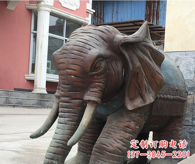 合肥动物大象公园铜雕摆件