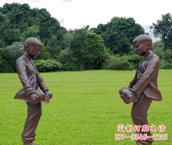 合肥中领雕塑精致的儿童铜雕雕塑