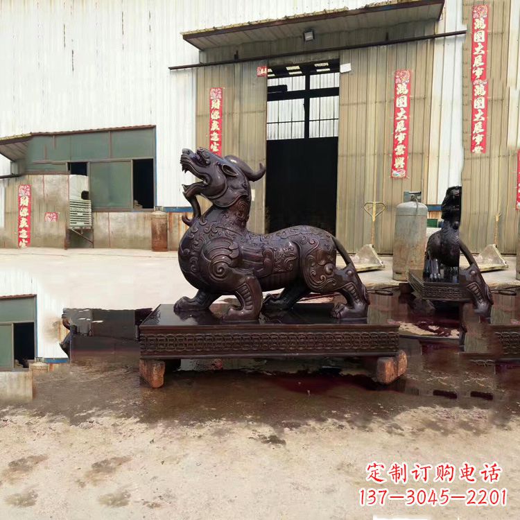 合肥独角兽铸铜雕塑—精雕细琢的艺术瑰宝