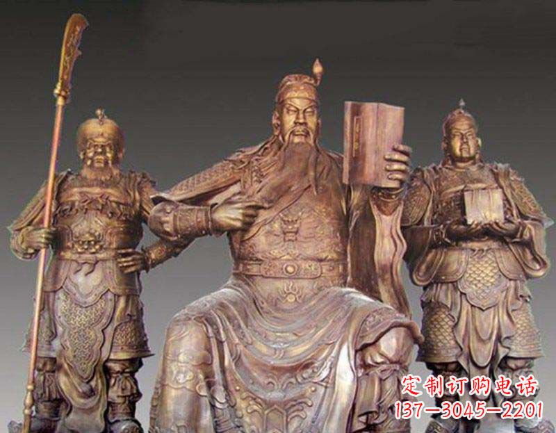 合肥中领雕塑艺术以关公武财神铜雕塑荣耀家中