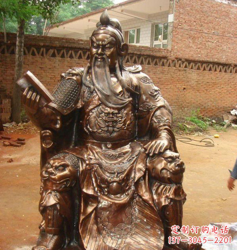 合肥传承古典文化,唯美古典雕塑-关公铜雕