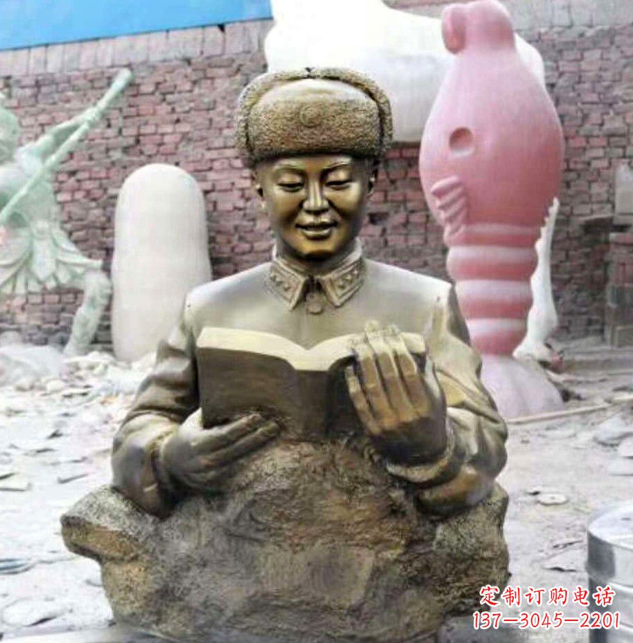 合肥中领雕塑精美雷锋铜雕塑