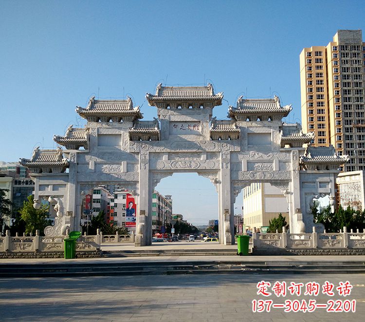 合肥精致锻铜牌坊雕塑