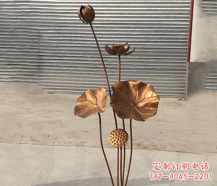 合肥锻铜不锈钢荷花雕塑