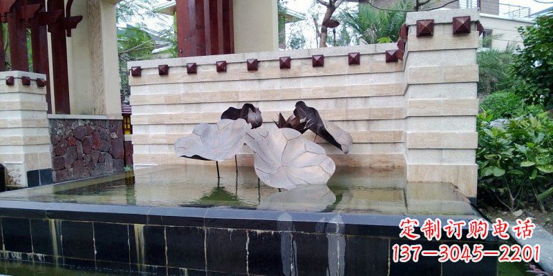 合肥锻铜荷叶雕塑