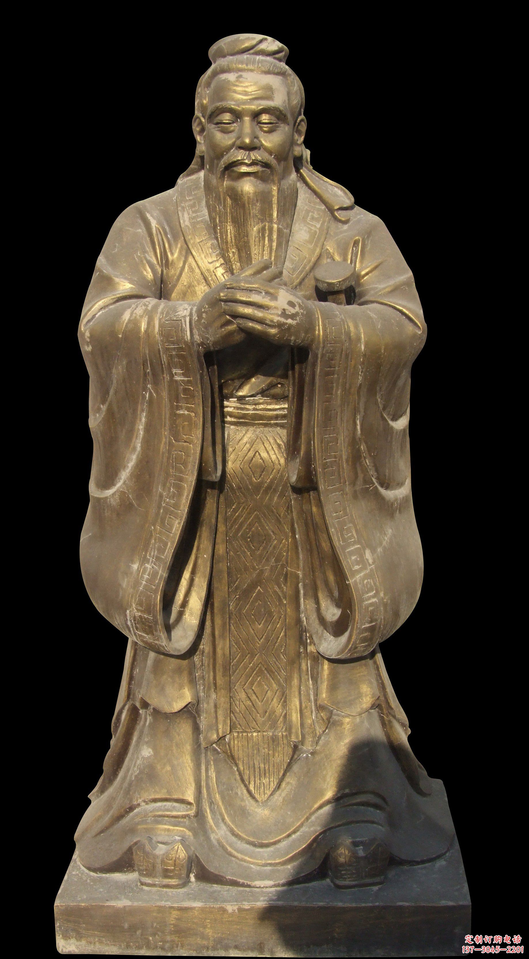合肥手工精美锻铜孔子铜雕像