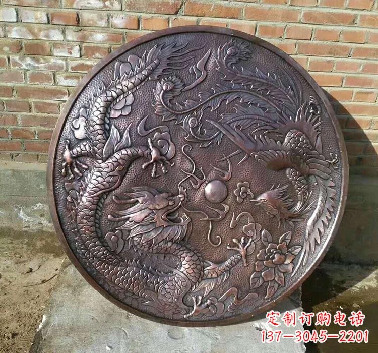 合肥传统工艺锻铜龙凤雕塑