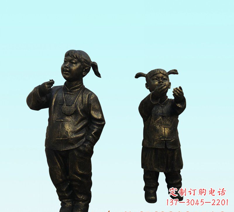 合肥领雕塑儿童铜雕精美艺术品