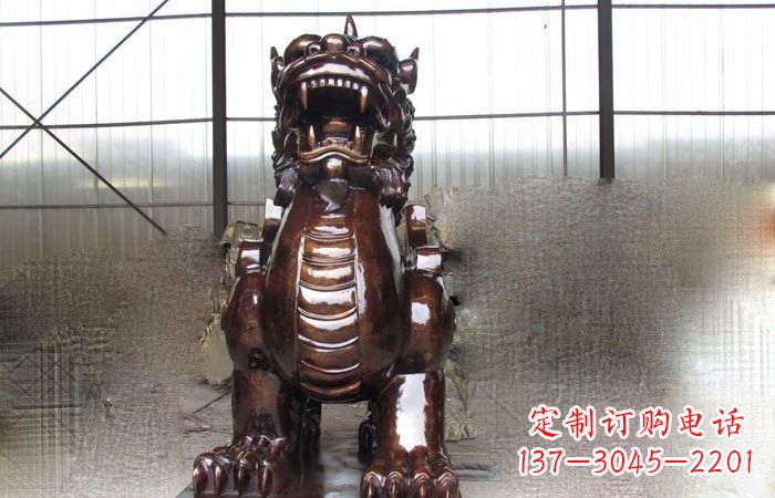 合肥来自古老文化的獬豸铜雕