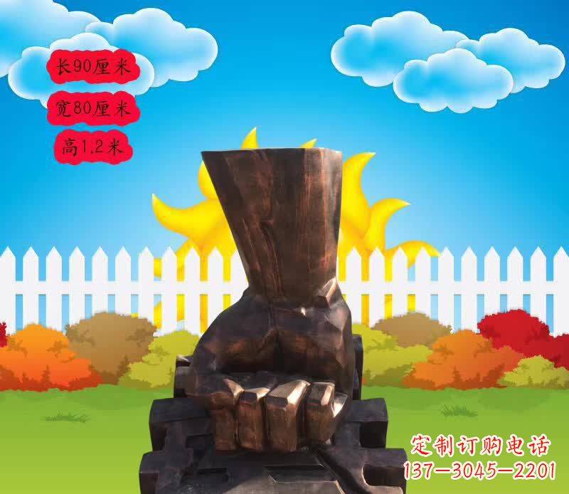 合肥精美铜拳头雕塑
