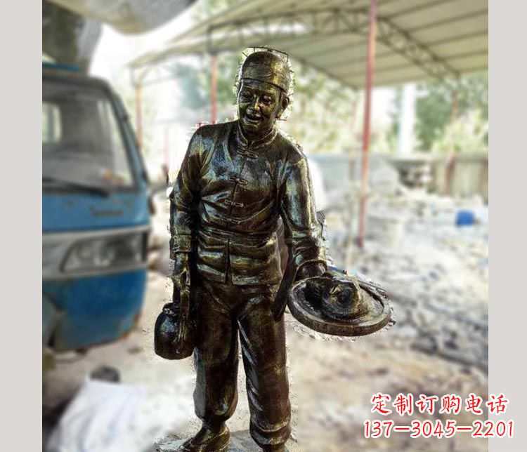 合肥中领雕塑定制铜雕店小二雕塑