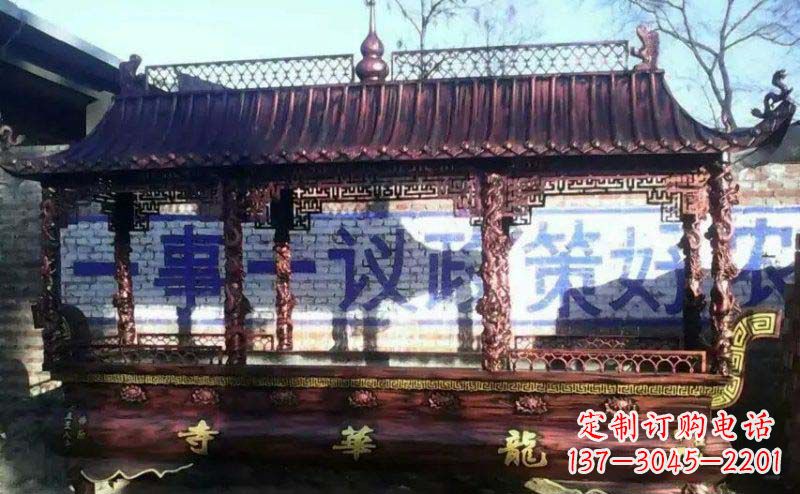 合肥方形寺庙香炉铜雕塑