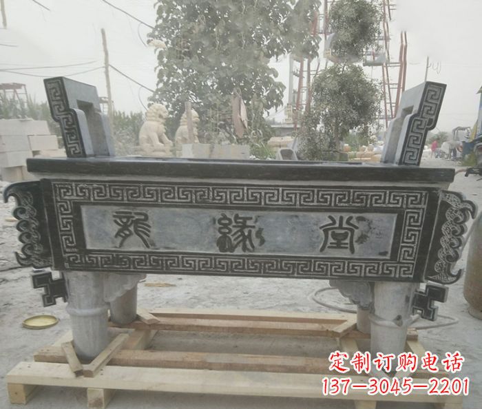 合肥方形四足香炉石雕艺术品