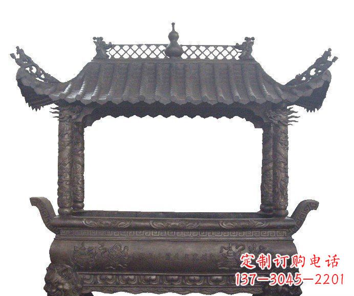 合肥古典庙宇香炉铜雕