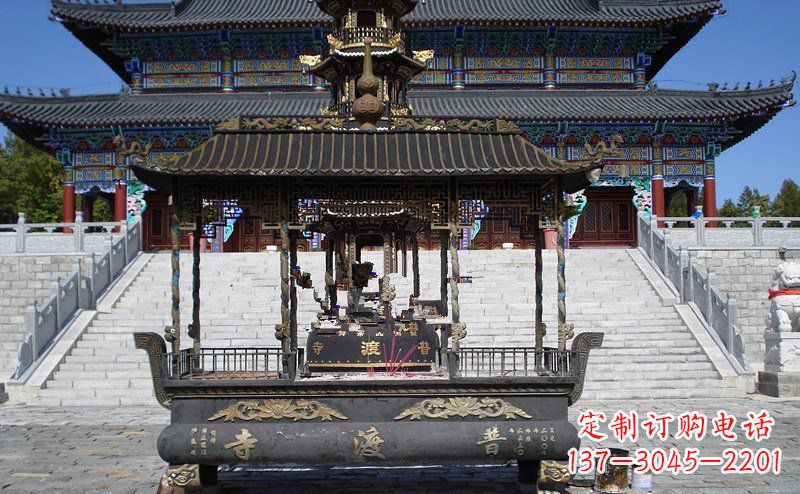 合肥方形香炉寺庙铜雕_1
