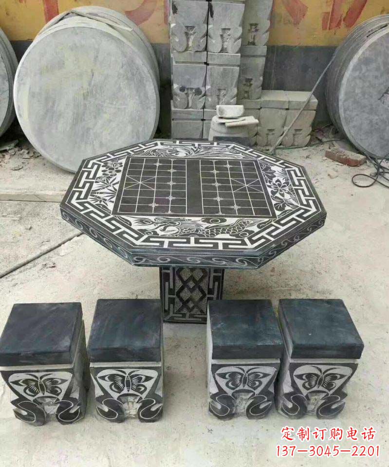 合肥仿古石桌凳雕塑