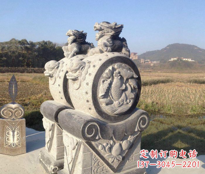 合肥仿古抱鼓石门墩雕塑